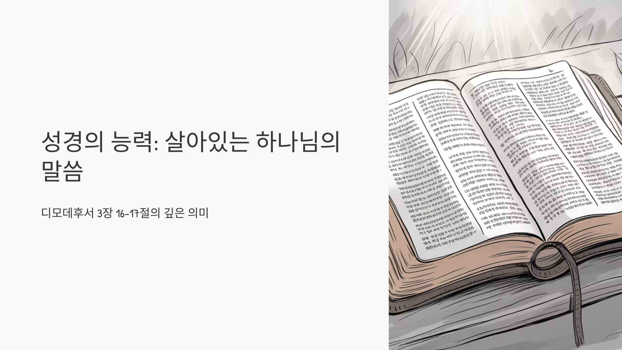 디모데후서 3장 16-17절