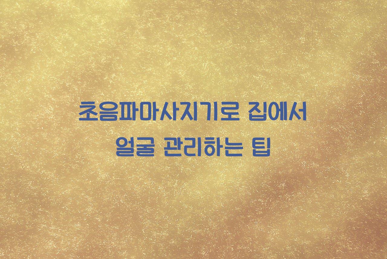 초음파마사지기