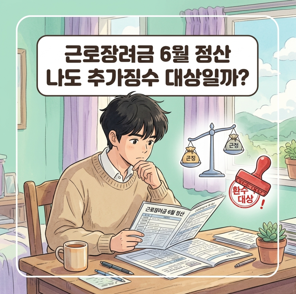 근로장려금 반기 신청자 6월 정산 지급액과 추가 징수 기준 안내