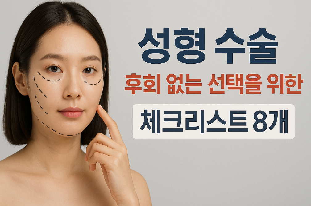 성형 수술, 후회 없는 선택을 위한 체크리스트 8개