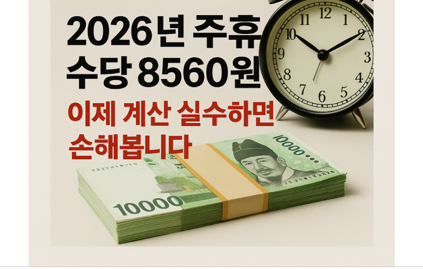 2026년 주휴수당 8,560원