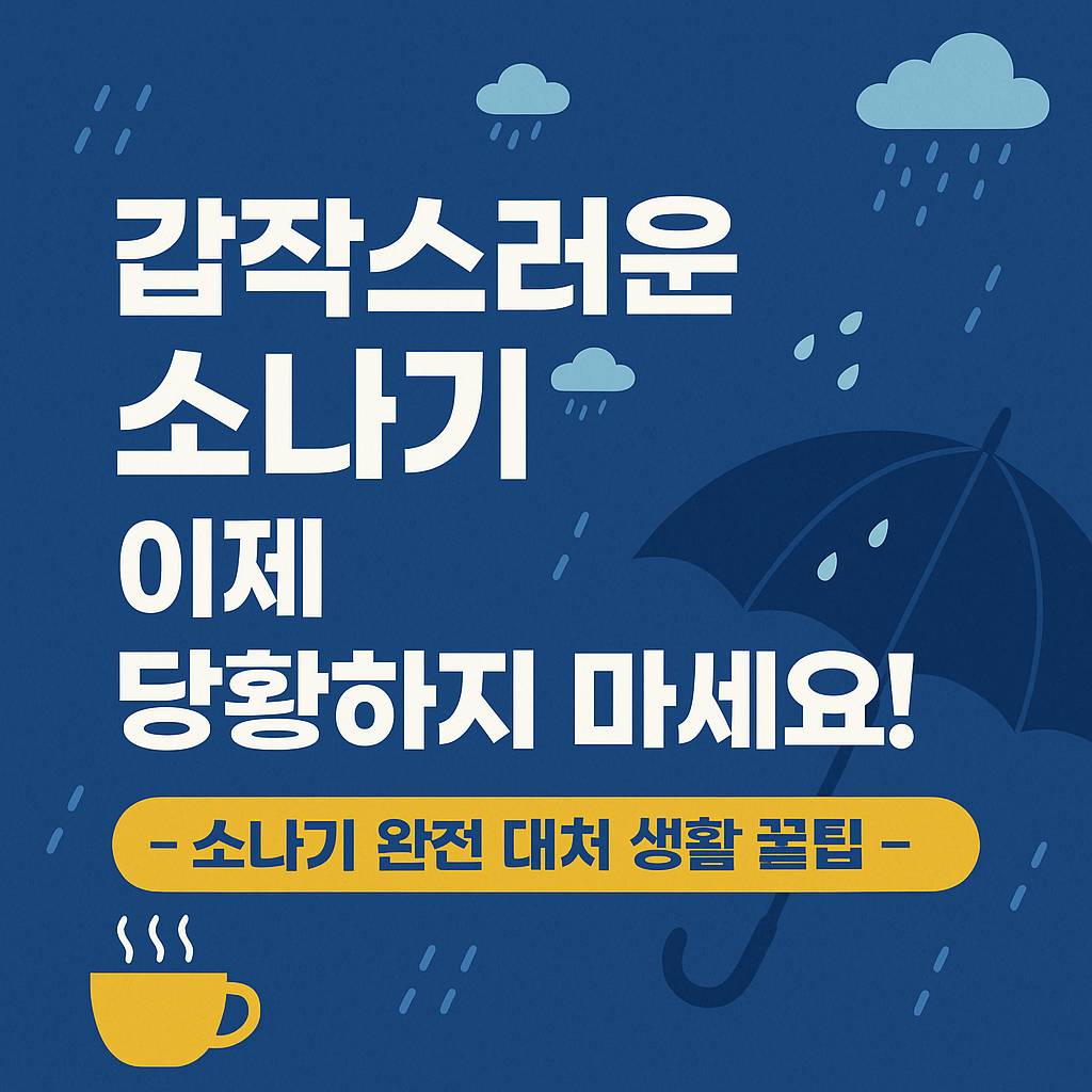 소나기 완전 대처 꿀팁