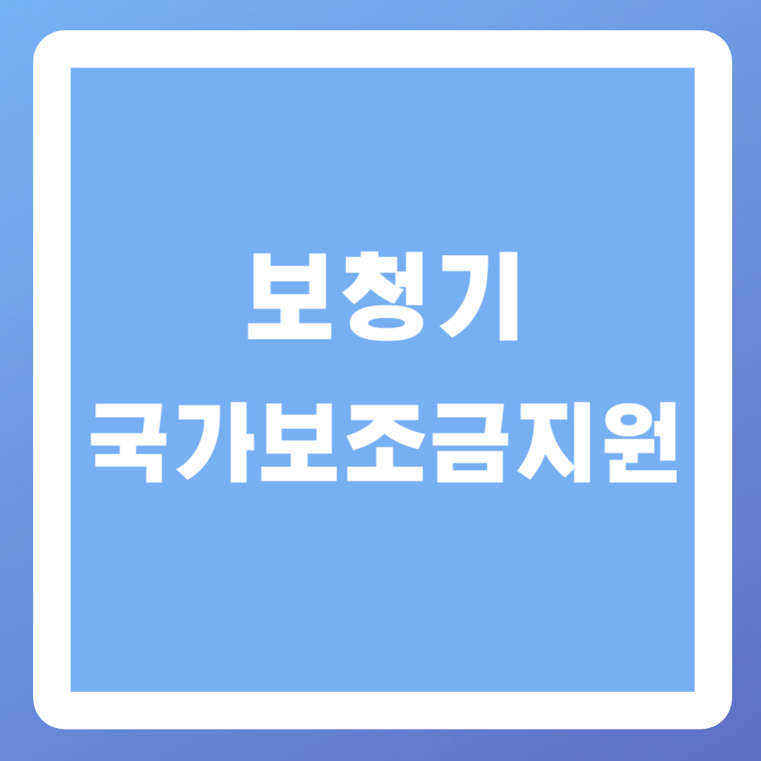 보청기-국가보조금지원
