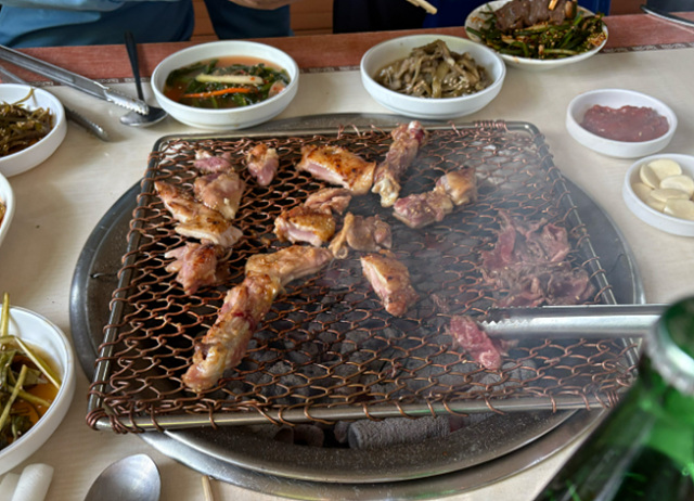 광양계곡 식당 산장 추천 닭구이 바비큐 사진 여행