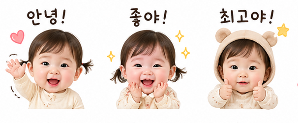 아기 이모티콘 만들기