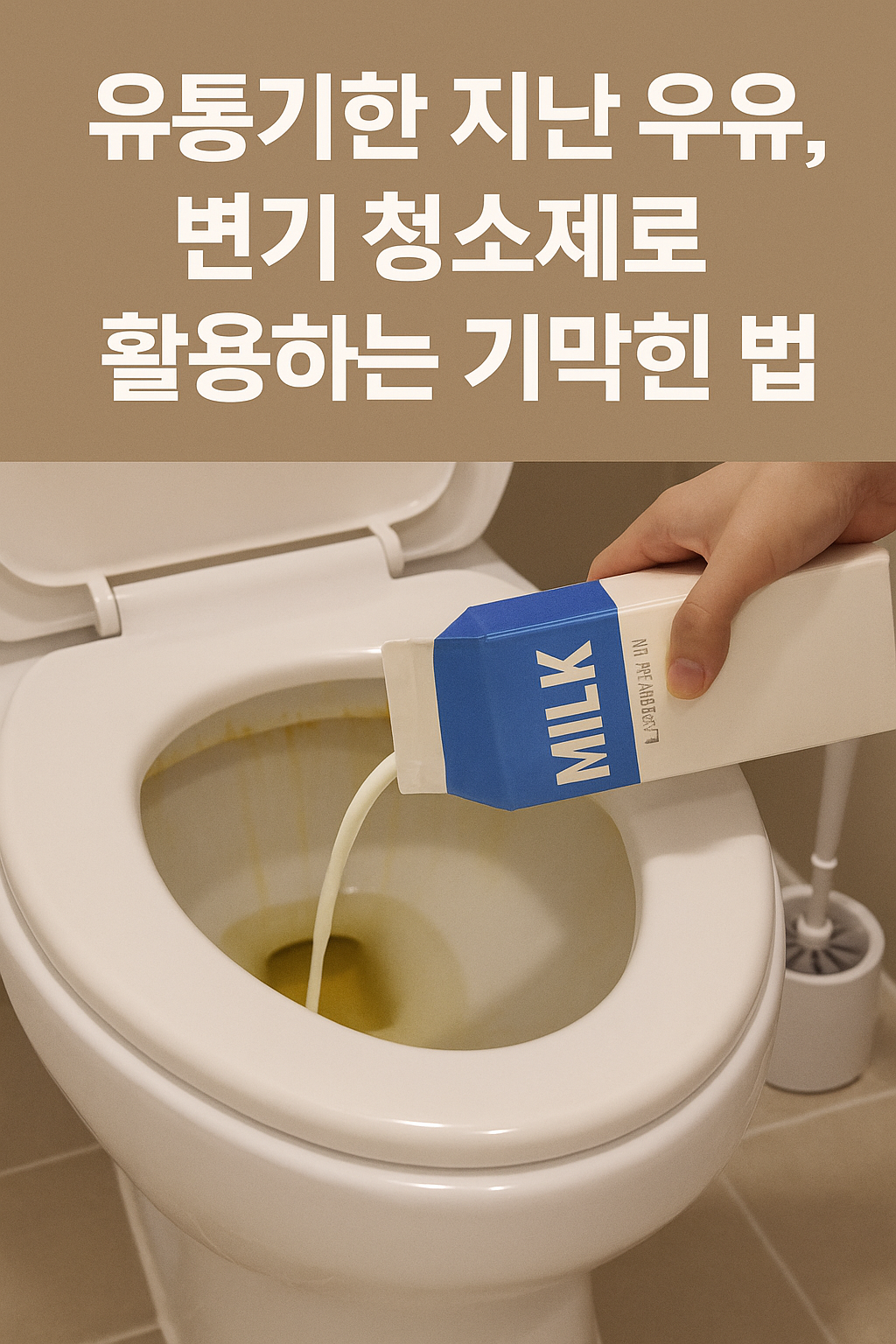 유통기한 지난 우유, 변기 청소제로 활용하는 기막힌 방법