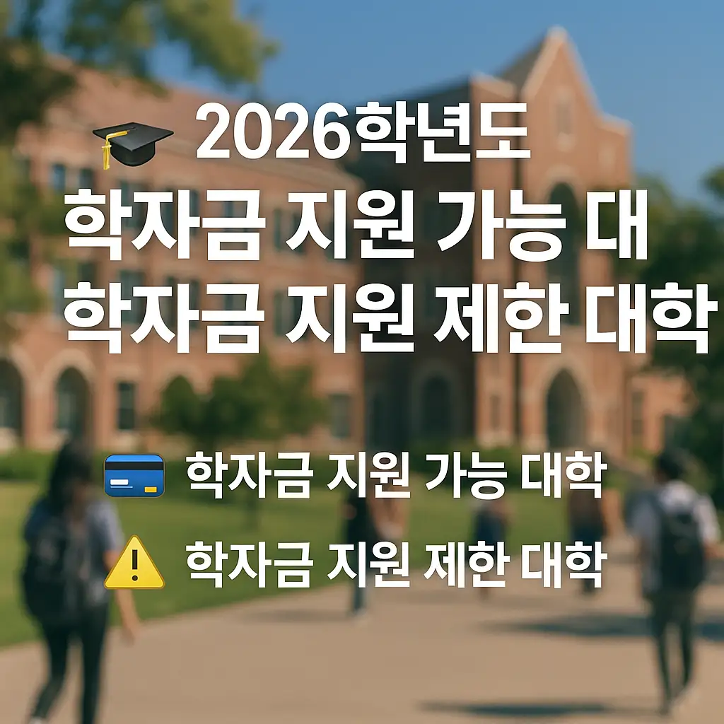국가장학금 신청 자격과 조건