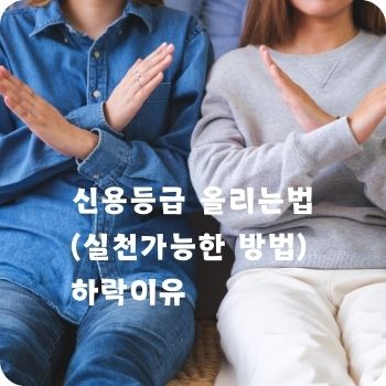신용등급 올리는법 하락이유