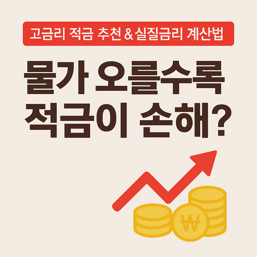 💣 물가 오르면 적금이 손해? 실질금리 계산법 & 2025 고금리 적금 추천 총정리!