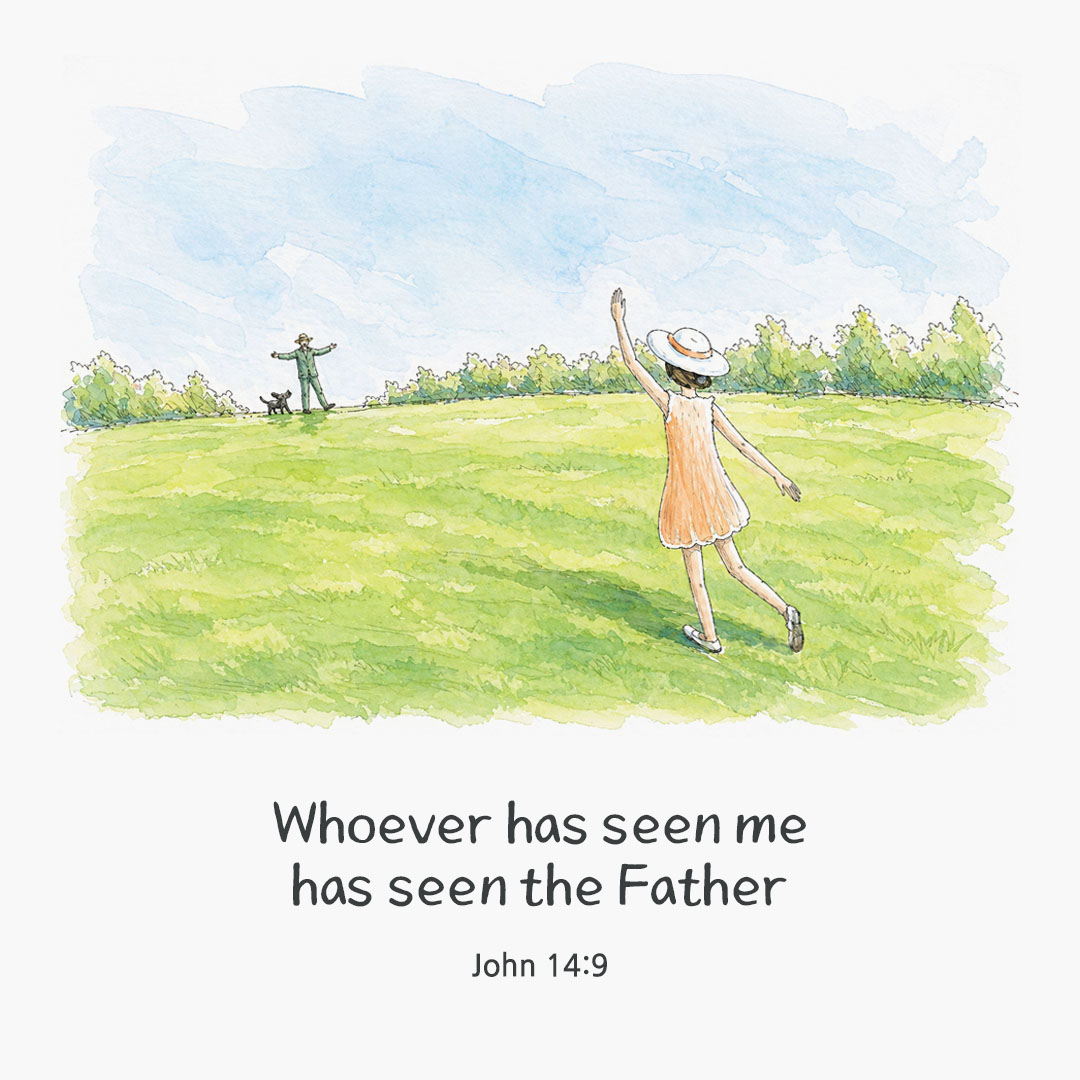 Today's Bible verse card John 14:9 scripture image