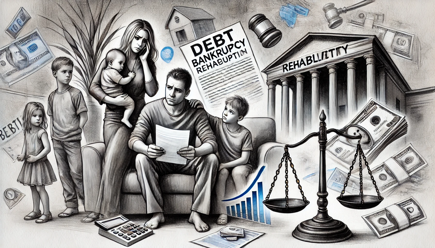 파산신청 가족에게 미치는 영향에 관련한 사진