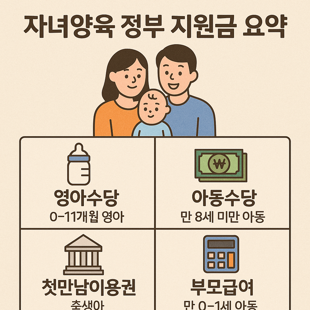 자녀양육 정부 지원금 이미지