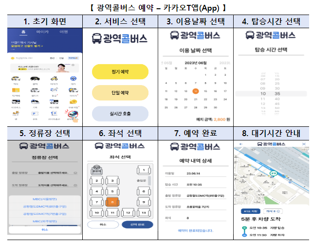 광역콜버스이용방법