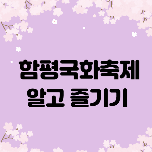 함평국화축제 알고 즐기기