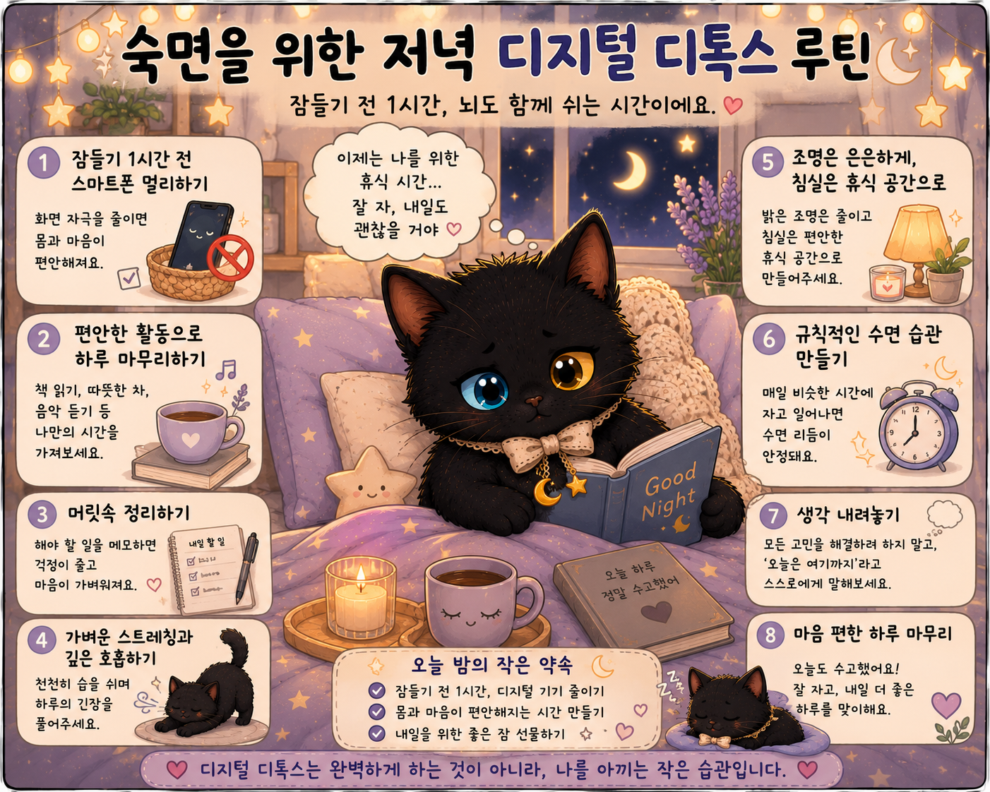 숙면을 위한 저녁 디지털 디톡스 루틴