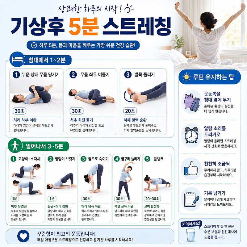 기상 후 5분 스트레칭