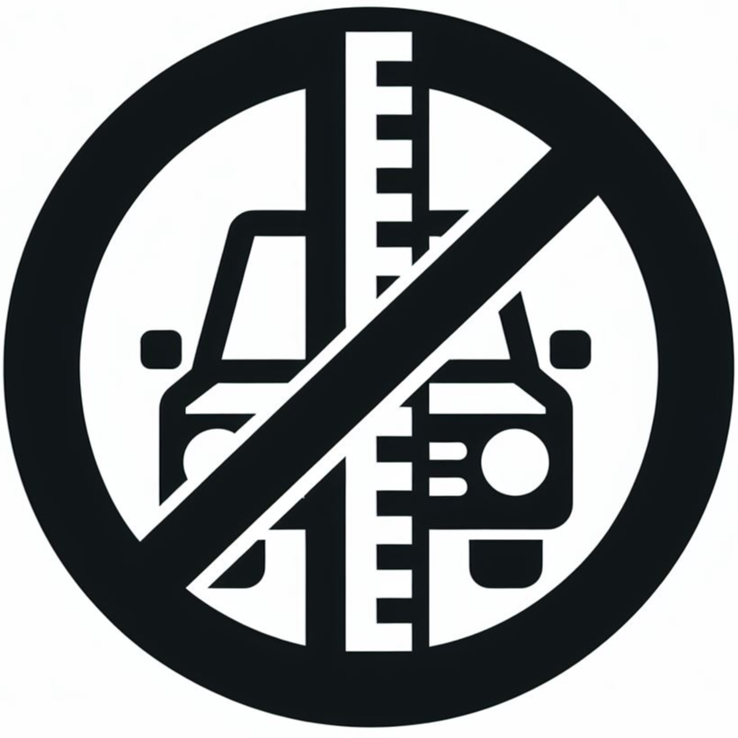 차량과 금지 표시 로고