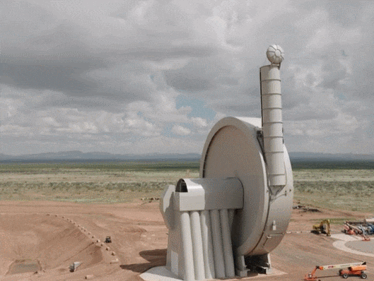 나사의 거대한 새총 같은 위성발사 가속기 VIDEO: NASA tests giant &#39;slingshot&#39; SpinLaunch to launch payloads into space