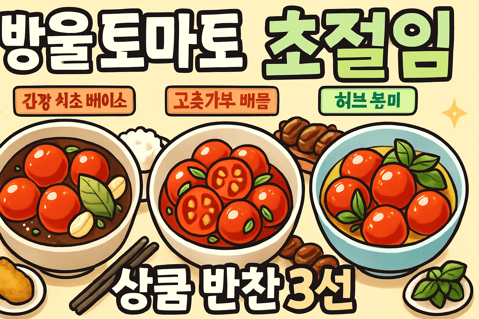 방울토마토 초절임, 상큼 반찬 3