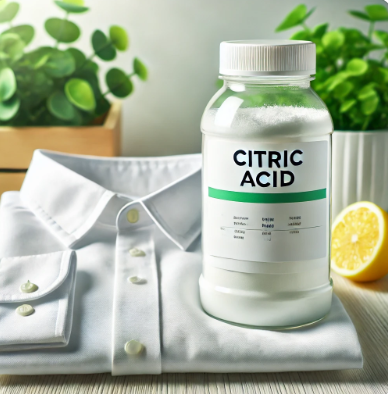 구연산과 흰색 셔츠