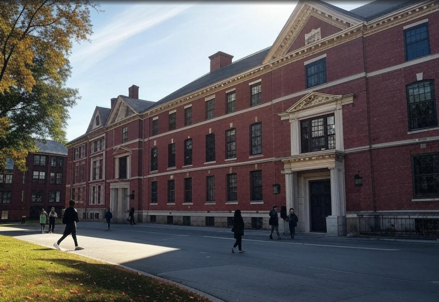 의학적으로 유명한 대학 하버드 대학 정문 이미지 입니다.