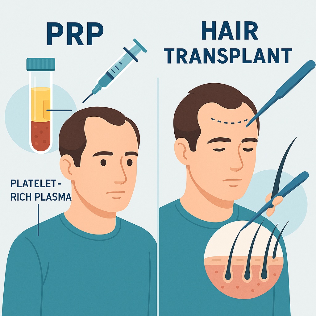 PRP vs 모발이식 관련 이미지