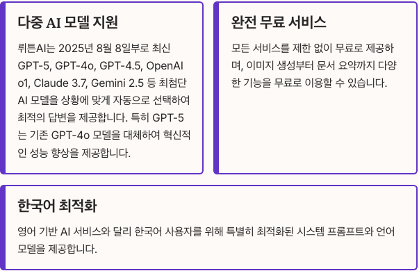 뤼튼AI란? 한국형 생성형 AI 플랫폼의 새로운 패러다임 섹션 정리 이미지