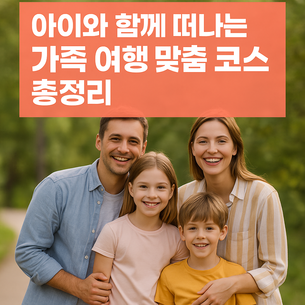 아이와 함께 떠나는 가족 여행 맞춤 코스 총정리