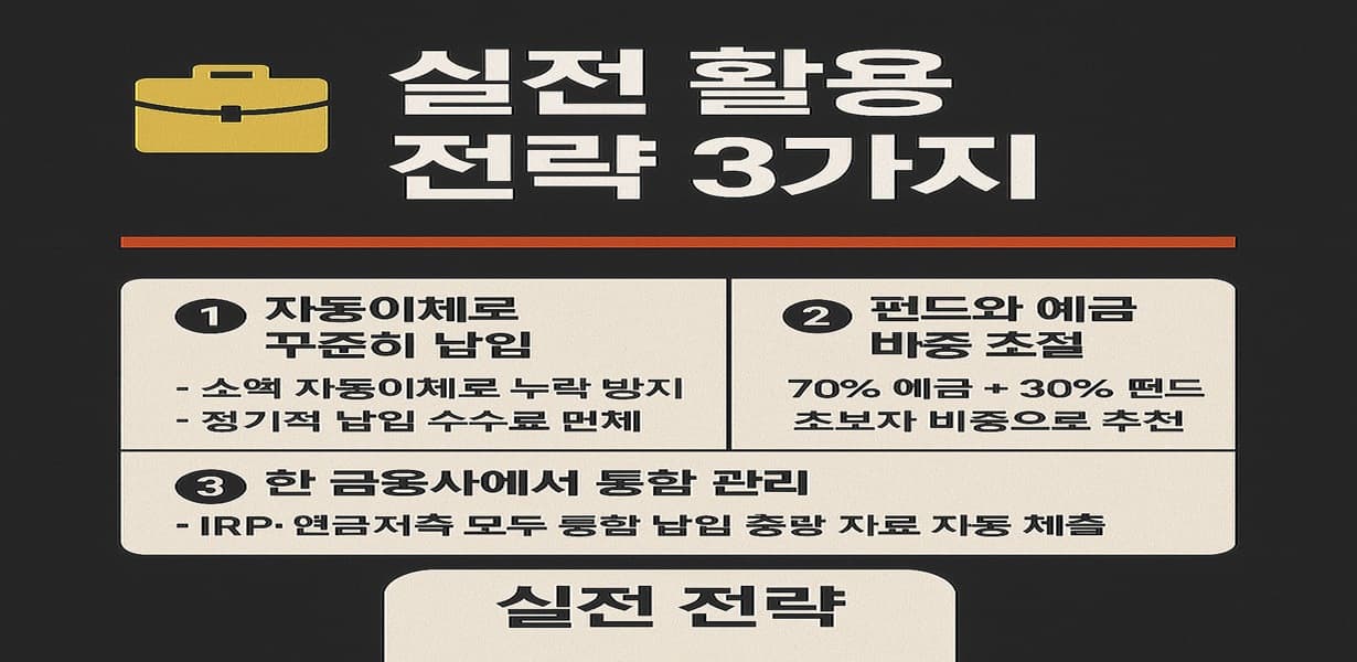 절세형 투자 실전 활용 전략 3가지를 정리한 인포그래픽