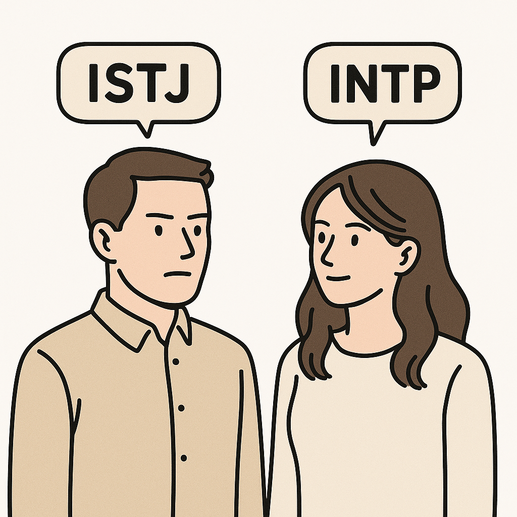 남자 ISTJ vs 여자 INTP, 왜 잘 맞는 듯 안 맞을까? 연애와 이별 패턴 총정리