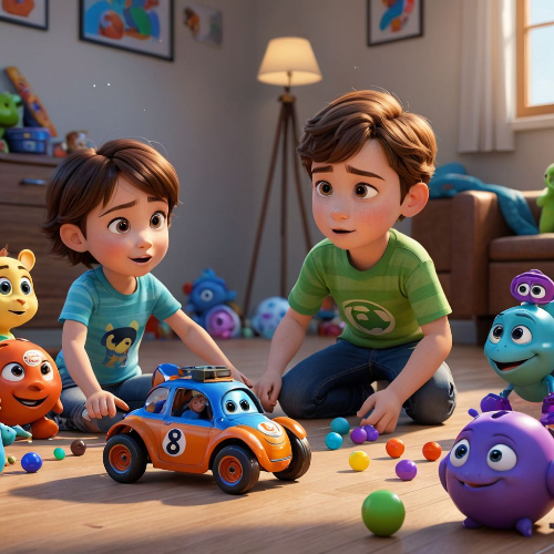 장난감을 가지고 노는 아이