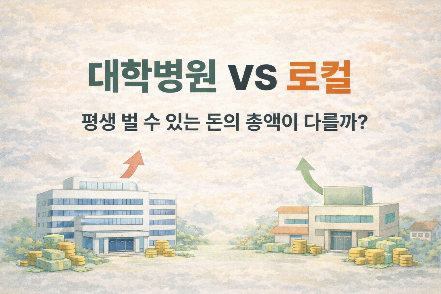 [너스앤 머니 16] 대학병원 vs 로컬, 평생 벌 수 있는 돈의 &lsquo;총액&rsquo;이 다를까?