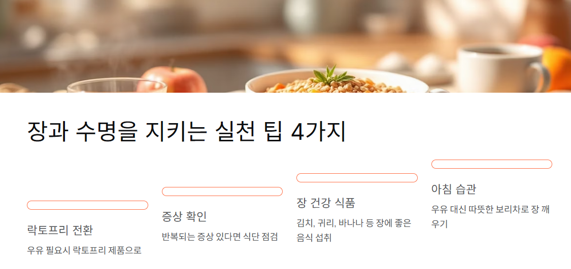 장과 수명을 지키는 실천 팁 4가지