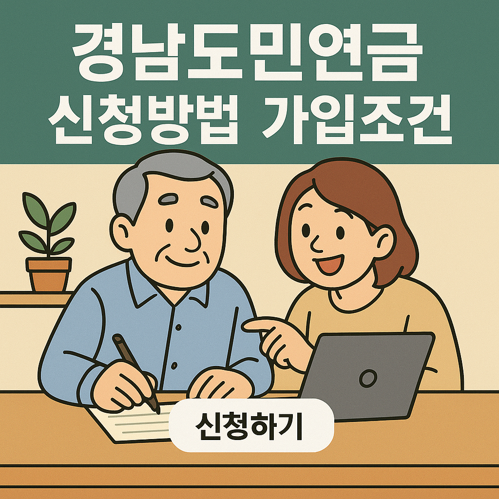 경남도민연금 가입조건, 신청방법, 예상수령액 알아보기