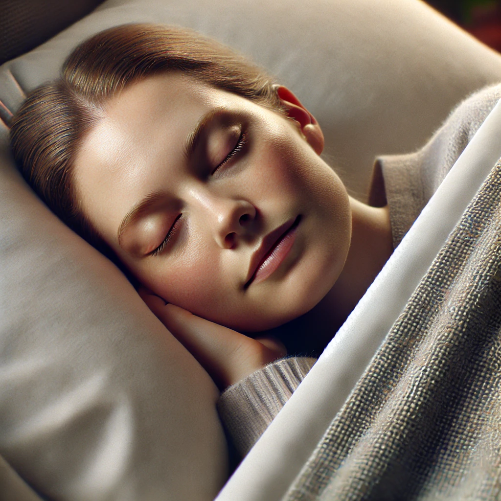 여성 호르몬 자연 에스트로겐 증가를 위해 충분한 휴식 잠을 자는 여성