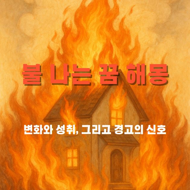 집 전체가 불에 타는 그림