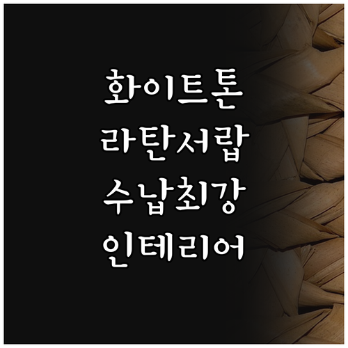 모던 화이트 라탄 서랍장, 실용적인 