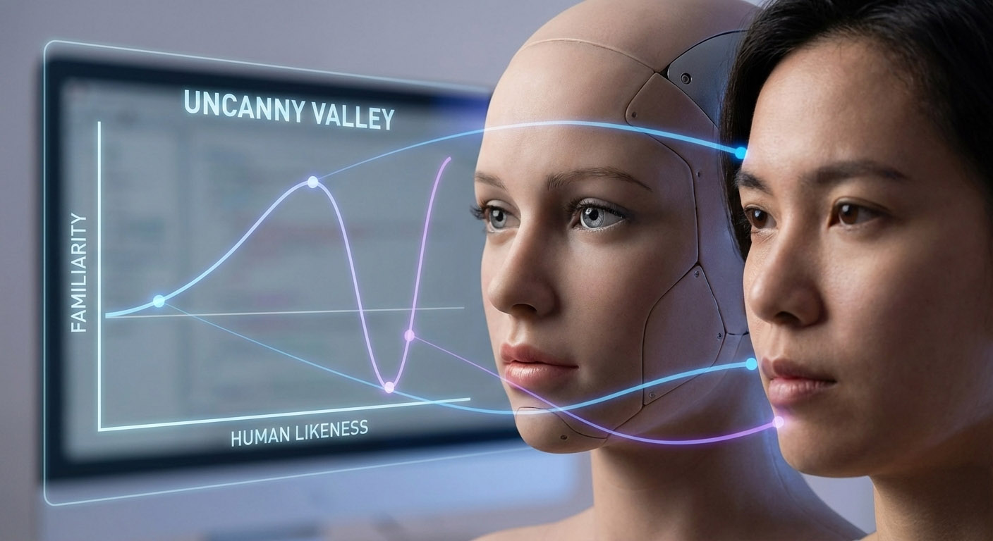 휴머노이드 얼굴과 인간 얼굴의 인지 심리학: 왜 우리는 0.2초 만에 “자연/불편”을 판단할까요?