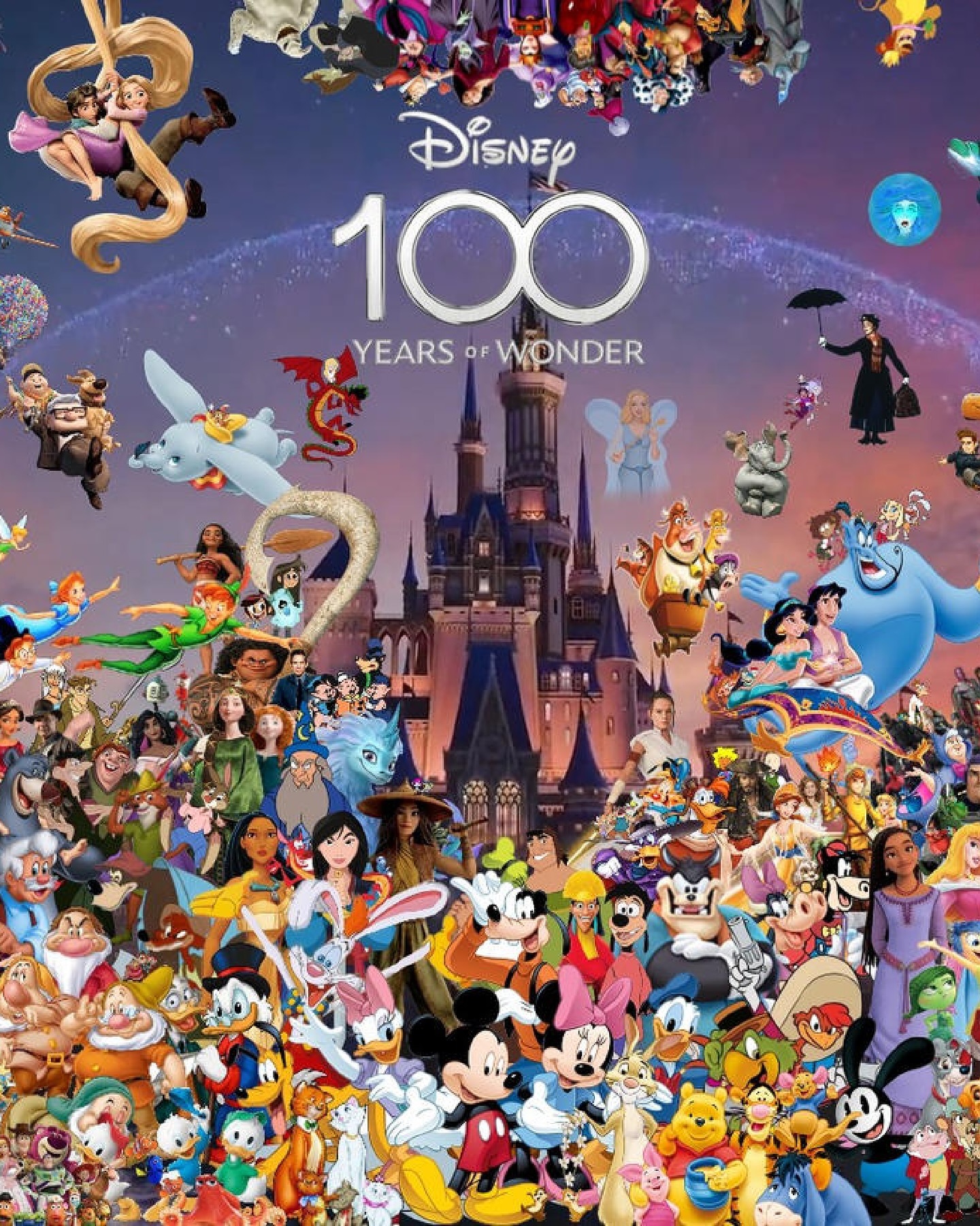 디즈니 로고와 케릭터이미지