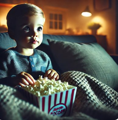 영화보는 아이 모습 관련 사진