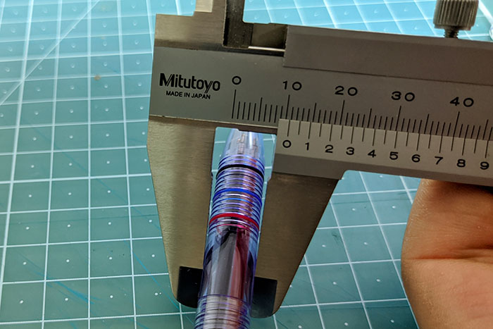 나노3겔 3색펜 두께