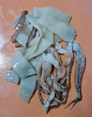오징어 손질