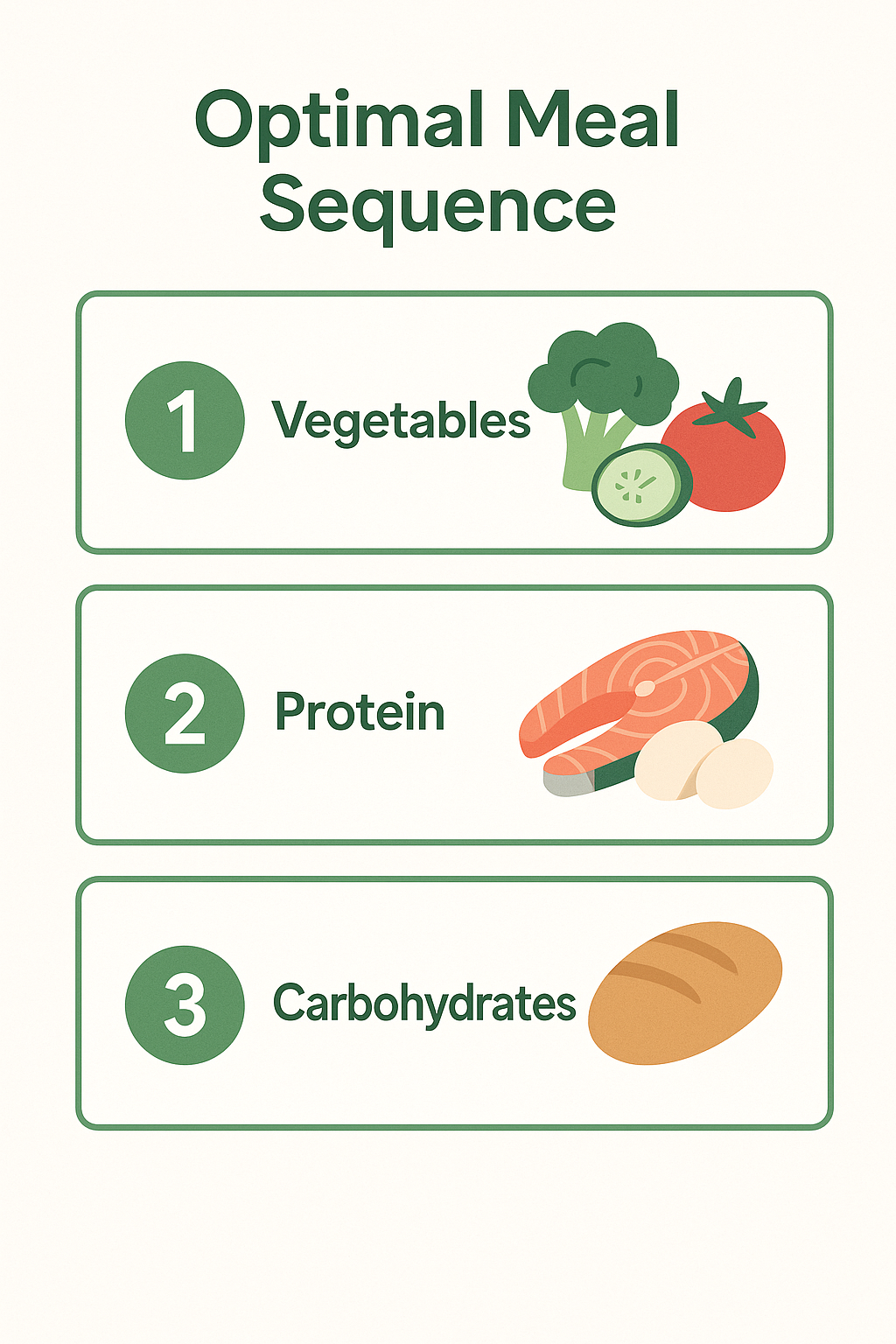 올바른 식사 순서 인포그래픽