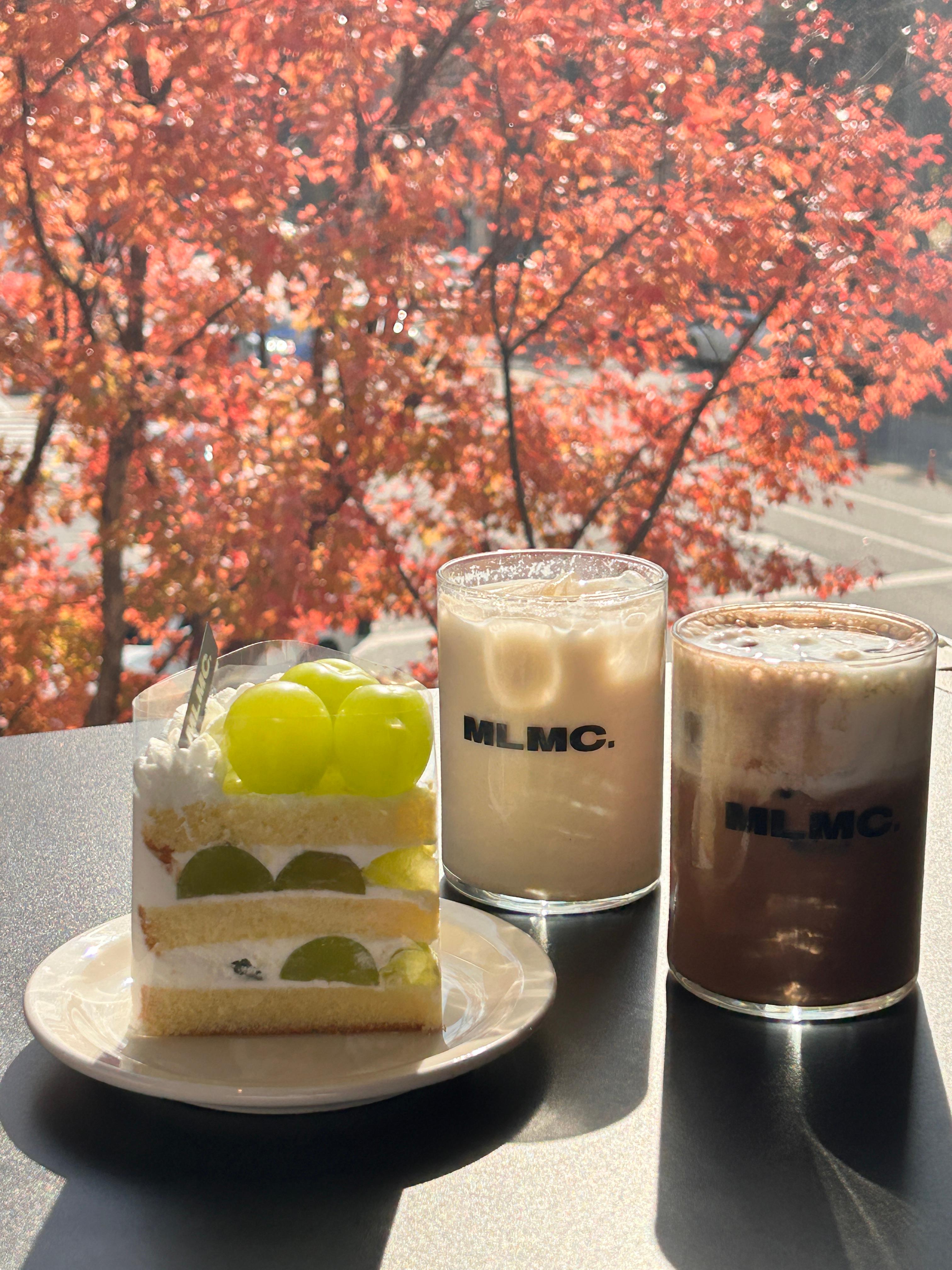 미숫가루라떼-벨지움초코라떼-샤인머스켓-생크림-케이크