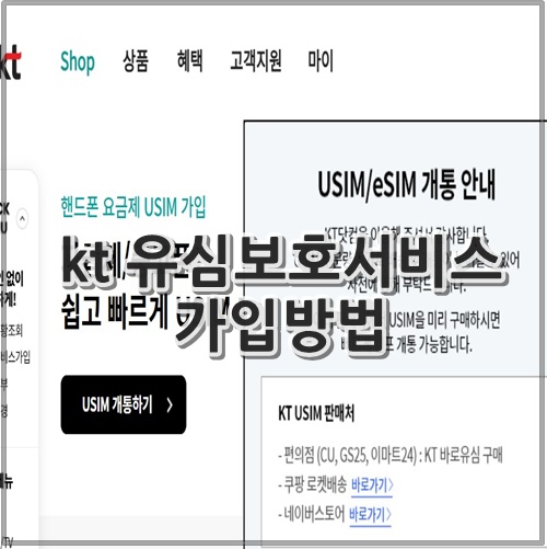 kt 유심보호서비스 가입방법