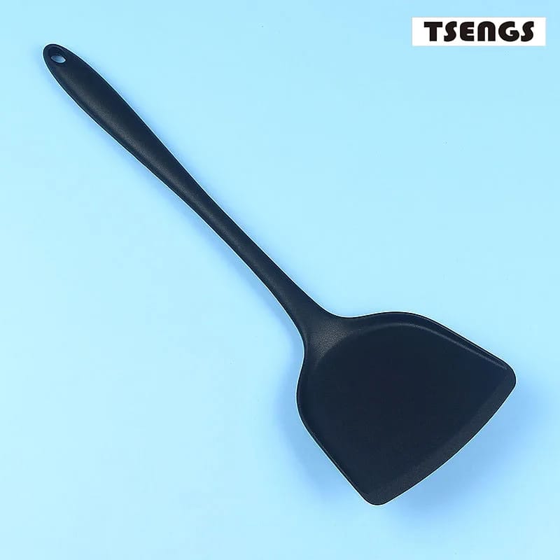 실리콘 주걱 코팅팬 스크래치 방지 사용 장면