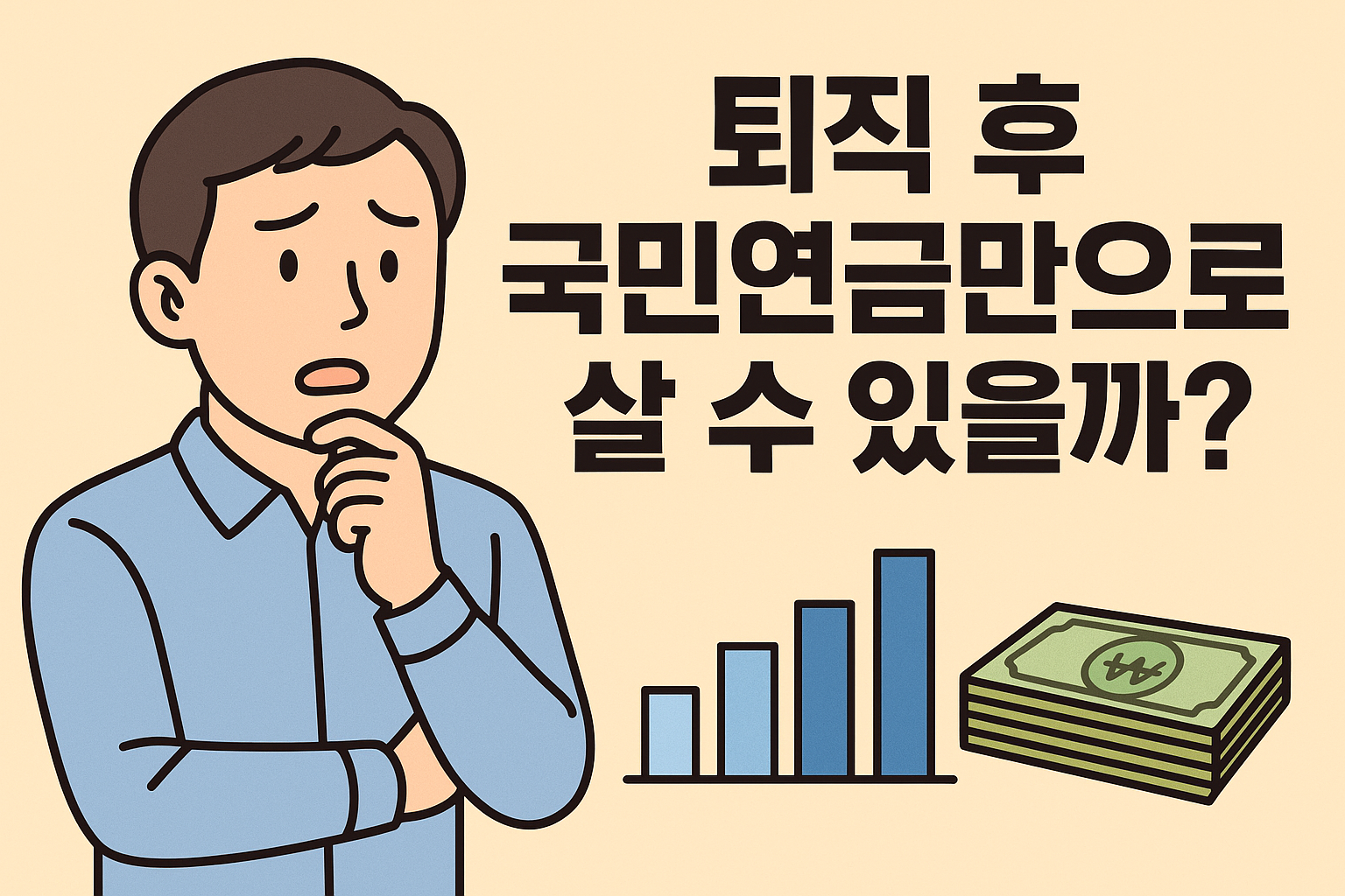 퇴직 후 국민연금만으로 살 수 있을까?
