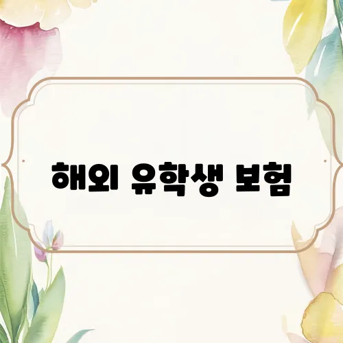 해외 유학생 보험, 나라별 필수 가입 정보 총정리 [2025년 최신]