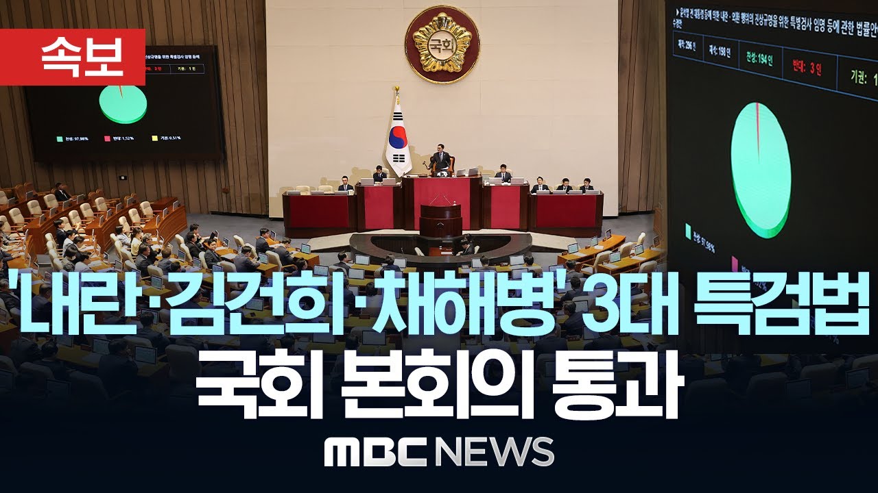 3대 특검법 통과