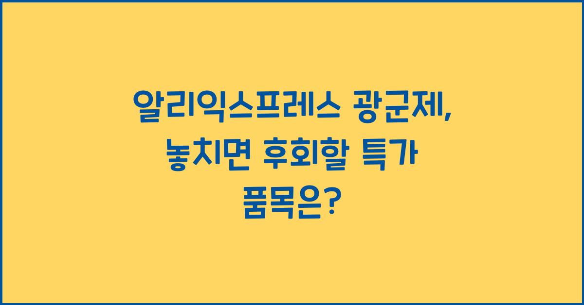 알리익스프레스 광군제